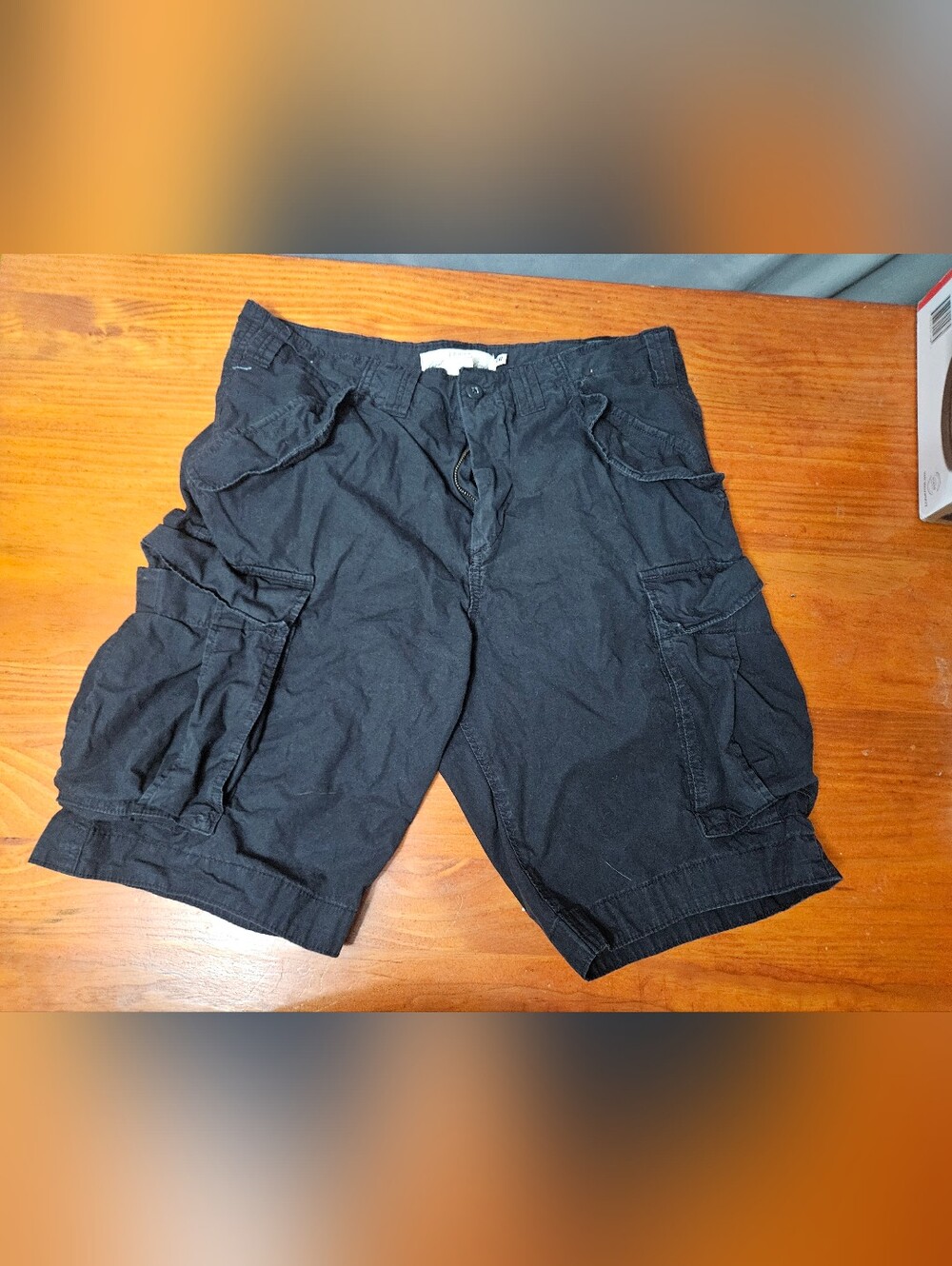 L.O.G.G Label of Graded Goods Cargo Shorts Mens 32 Blac Utility Front Pockets!